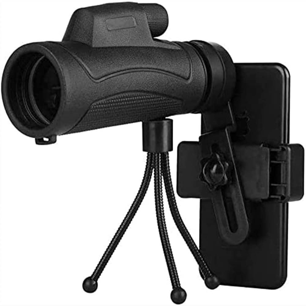 BUZZNN 10x40 Monocular Telescope for Adults with Smartphone Adapter Tripod, BAK4 Prism & FMC Lens Monoculars for Bird Watching, Hunting, Camping, Hiking, Travel