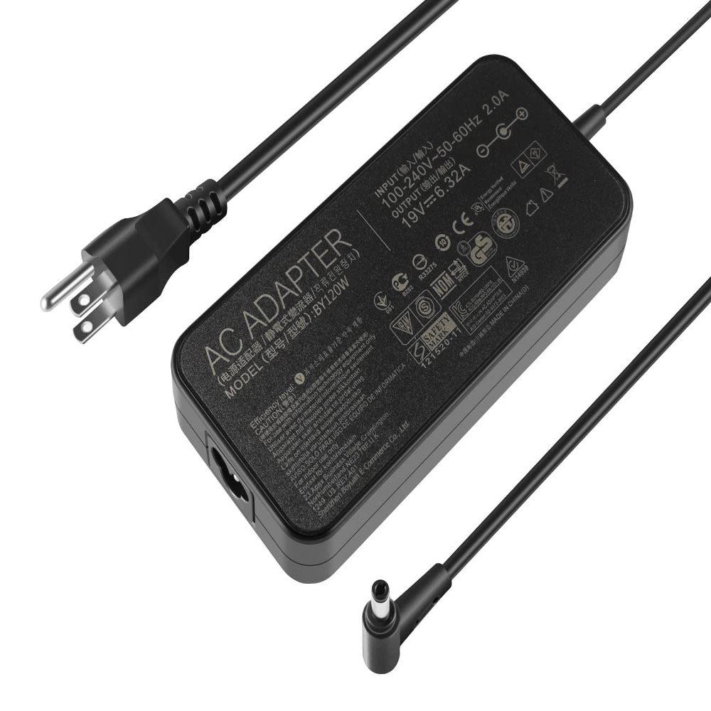 120W AC Charger 5.5x2.5mm Fit for Asus ROG GL552JX GL552VL GL552VW GL552VX GL752VL GL752VW GL771JM GL771JW G53JW G53SW GL552VL GL552VX G551VW GL753VD ZenBook Pro 15 UX550GDX UX510UW