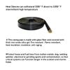 1/4"(6mm) ID Heat Shielded Fire Thermo Armor Fire Sleeve Silicone Coated Fiberglass for Automotive Hose Lines & Electrical Wiring Black, 5 feet view 3