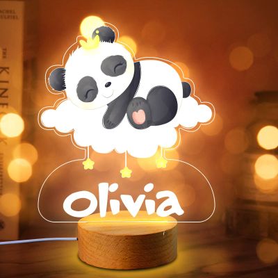Smile lab Personalized Baby Gifts, Personalized Name Night Light Customize Animal Night Light for Kids Custom Bedroom Decor Baby Girl Boy Gifts