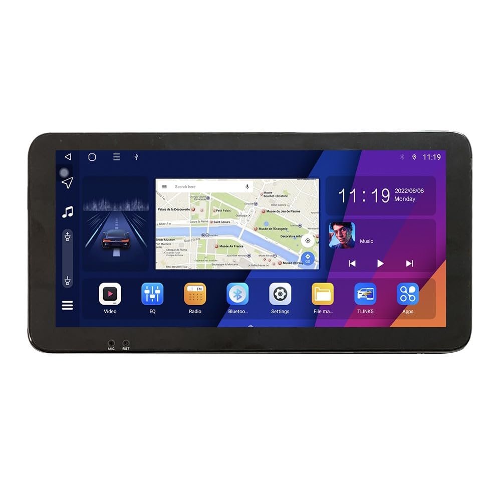 ZERTRAN 10.33" QLED/IPS 1600x720 Touchscreen CarPlay & Android Auto Android Autoradio Car Navigation Stereo Multimedia Player GPS Radio DSP Forkia Carnival 2018-2021