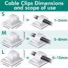 Namalu 60 Pieces Mini Cable Clips Hooks Christmas Light Clips Self Adhesive Light Hooks Cord Clips for Desk Outdoor String Lights(Small,White) view 2