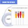 SLLEA 150ft White BNC Video Power Wire Cord Replacement for Zmodo Q-See Qsee PTZ Camera Cable view 3
