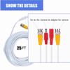 SLLEA 25ft White Video Power BNC Cable Cord Lead Wires Replacement for Kguard CCTV DVR Security Cameras view 3