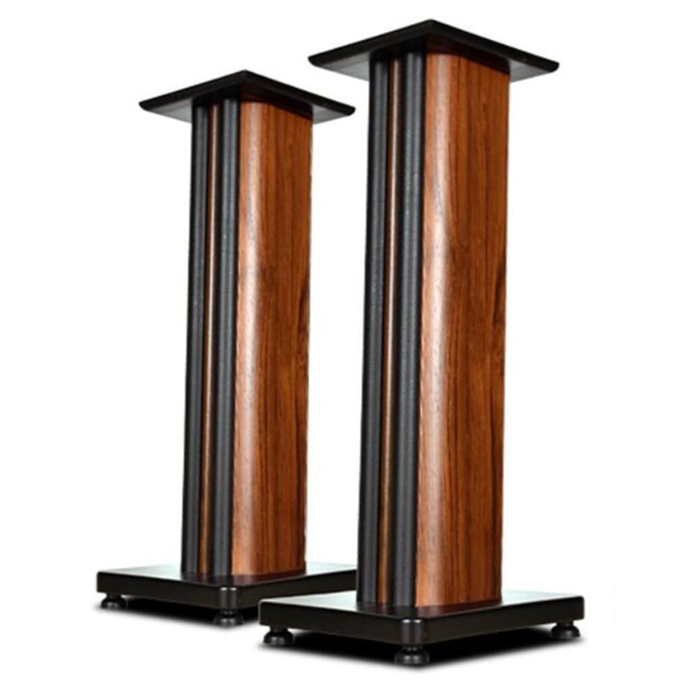 Audio Stand 1 Pair of Wooden Speaker Stands 62cm High Sound Stand Conference Room Living Room Speaker Placement Stand Surround Speaker Stand (Color : Wood, Size : 24.2 * 28.7 * 62.7cm)