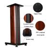 Audio Stand 1 Pair of Wooden Speaker Stands 62cm High Sound Stand Conference Room Living Room Speaker Placement Stand Surround Speaker Stand (Color : Wood, Size : 24.2 * 28.7 * 62.7cm) view 3