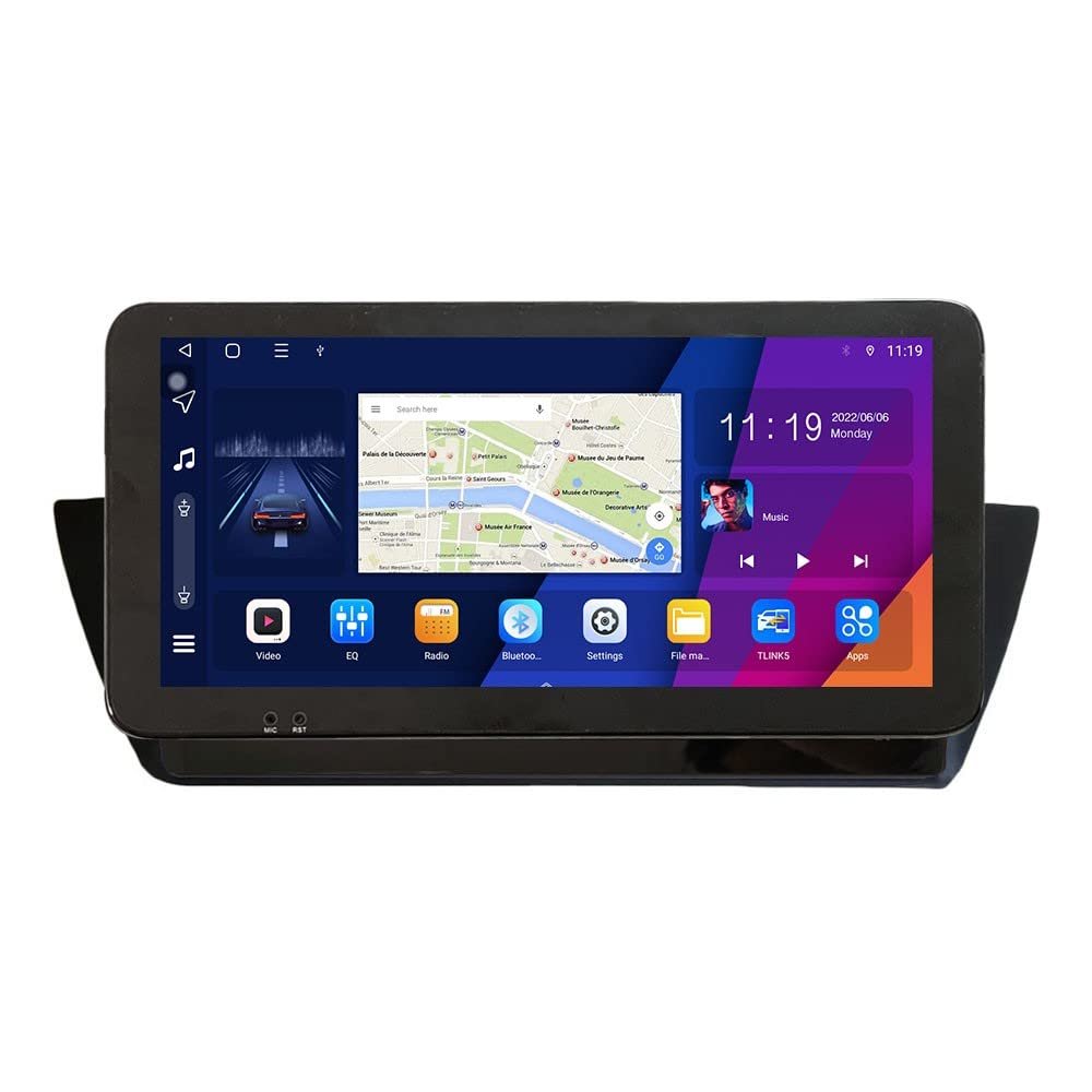 ZERTRAN 10.33" QLED/IPS 1600x720 Touchscreen CarPlay & Android Auto Android Autoradio Car Navigation Stereo Multimedia Player GPS Radio DSP Forbmw x1 2010-2016