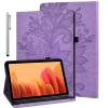 ALILANG Case for Lenovo Tab M10 3rd Gen 10.1" Case 2022 (TB-328F), Magnetic Closure Shockproof Smart Embossed Cover with Auto Sleep/Wake for Tablet Case Lenovo Tab M10 3rd Gen-Purple view 1