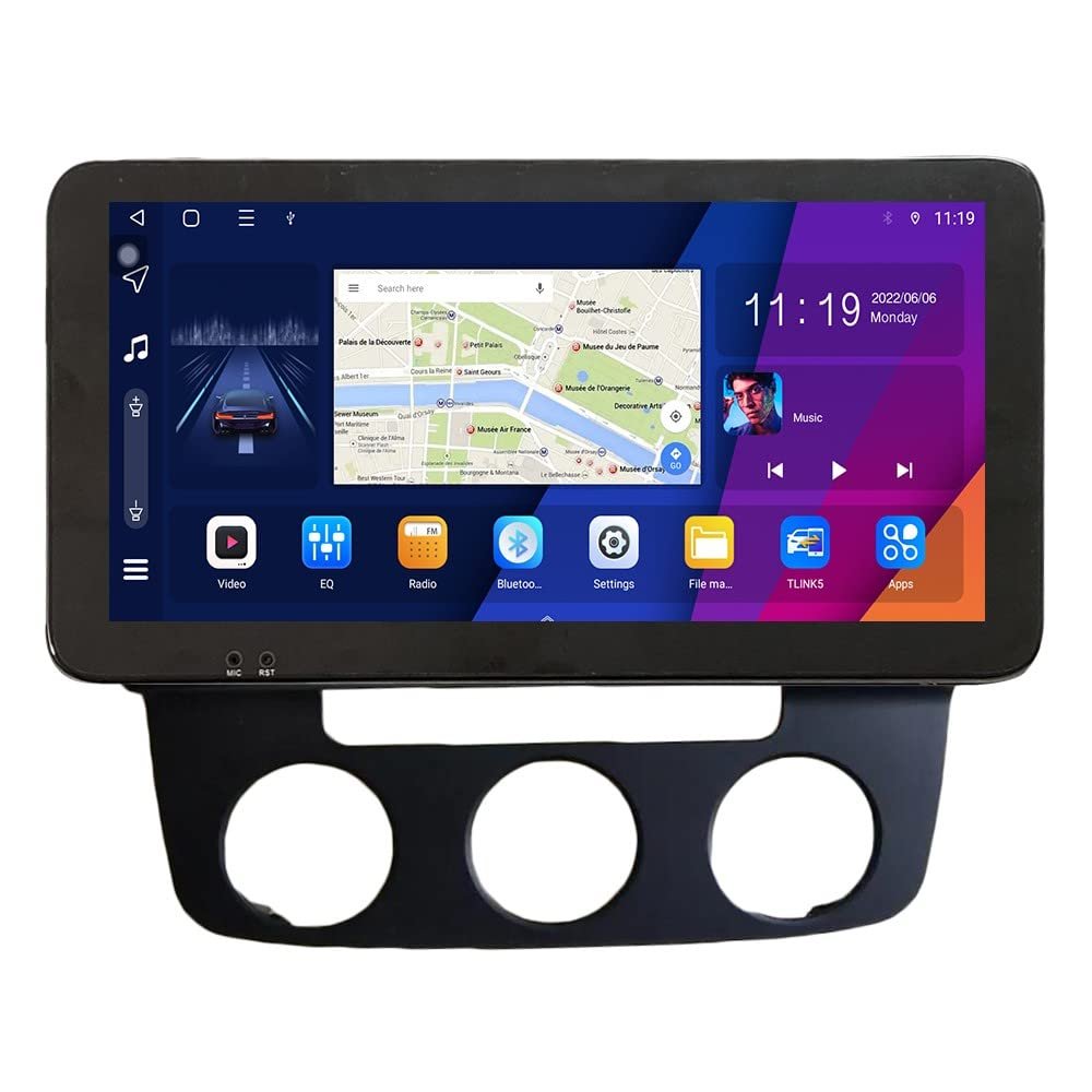 ZERTRAN 10.33" QLED/IPS 1600x720 Touchscreen CarPlay & Android Auto Android Autoradio Car Navigation Stereo Multimedia Player GPS Radio DSP ForBora 2008-2011 2013 at