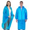 YDYJKI 2 Pack Waterproof Rain Ponchosfor Adults-Reusable Emergency Raincoats with Hoodand Drawstring -LightweightPonchos for Women and Men (Sky Blue) view 1