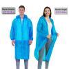 YDYJKI 2 Pack Waterproof Rain Ponchosfor Adults-Reusable Emergency Raincoats with Hoodand Drawstring -LightweightPonchos for Women and Men (Sky Blue) view 4
