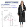 YDYJKI 2 Pack Waterproof Rain Ponchos for Adults-Reusable Emergency Raincoats with Hoodand Drawstring -LightweightPonchos for Women and Men (Black) view 2