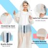 2 Pack Waterproof Rain Ponchos for Adults-Reusable Emergency Raincoats with Hoodand Drawstring -LightweightPonchos for Women and MenWhite view 3