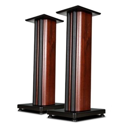 Audio Stand 1 Pair of Wooden Speaker Stands 62cm High Sound Stand Conference Room Living Room Speaker Placement Stand Surround Speaker Stand (Color : Brown, Size : 24.2 * 28.7 * 62.7cm)