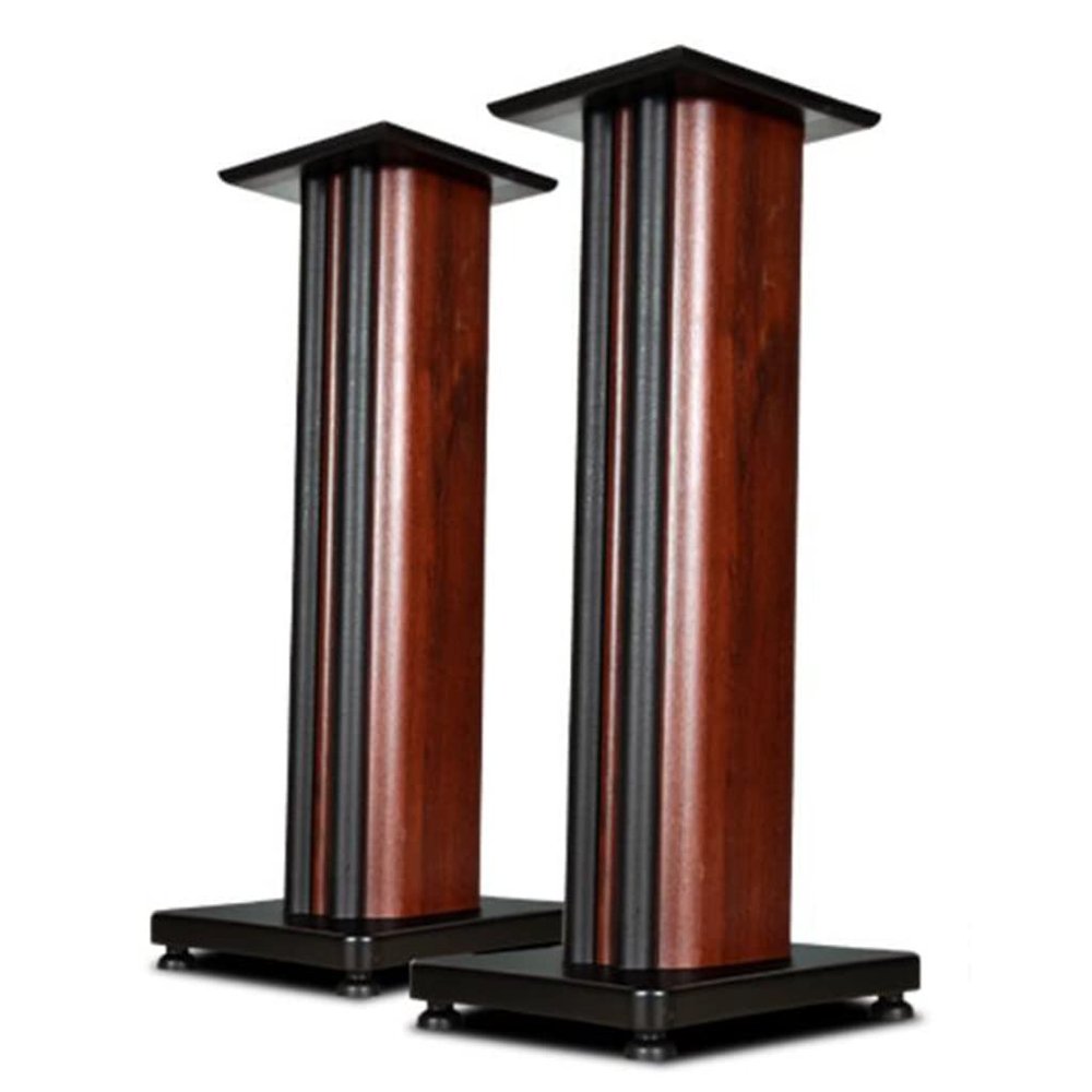 Audio Stand 1 Pair of Wooden Speaker Stands 62cm High Sound Stand Conference Room Living Room Speaker Placement Stand Surround Speaker Stand (Color : Brown, Size : 24.2 * 28.7 * 62.7cm)