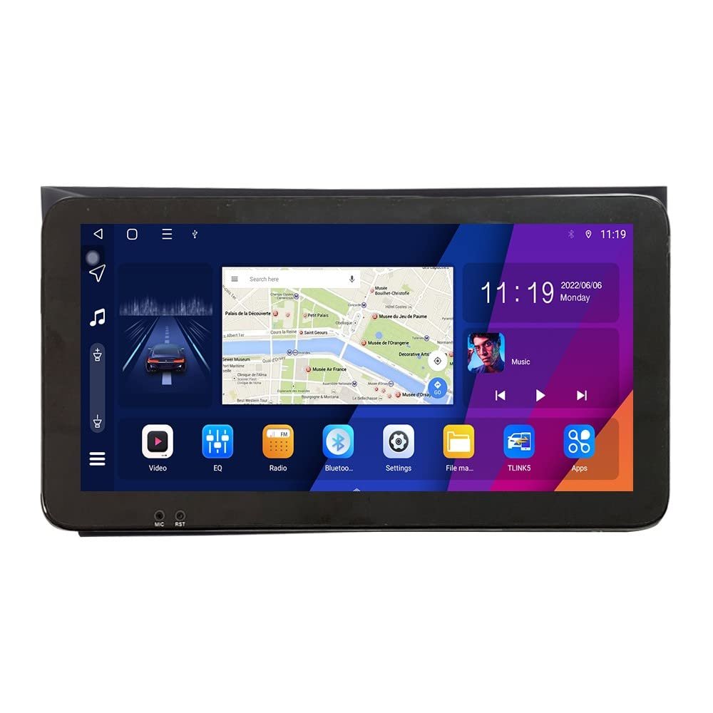 ZERTRAN 10.33" QLED/IPS 1600x720 Touchscreen CarPlay & Android Auto Android Autoradio Car Navigation Stereo Multimedia Player GPS Radio DSP for Golf 6 2008-2012