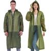 YDYJKI 2 Pack Waterproof Rain Ponchos for Adults-Reusable Emergency Raincoats with Hoodand Drawstring -LightweightPonchos for Women and Men (Army Green) view 1