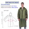 YDYJKI 2 Pack Waterproof Rain Ponchos for Adults-Reusable Emergency Raincoats with Hoodand Drawstring -LightweightPonchos for Women and Men (Army Green) view 2