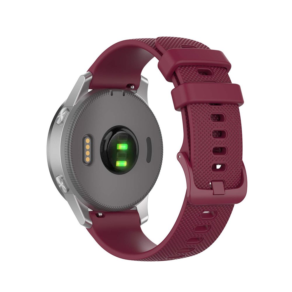 Anrir Silicone Band for Garmin Vivoactive 4S, Vivomove 3S 39mm, Venu 2S, Forerunner 255s - 18mm, Fossil Women's Gen 6/5E 42mm, Sport 41mm - Red