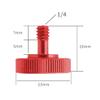 BGNing Thumb Screw Camera Mount Screw 1/4 Male to Female Threaded Camera Tripod Adapter Microphone Stand Adapter for Camera Mounting Plate Flash Bracket (5pcs red) view 2