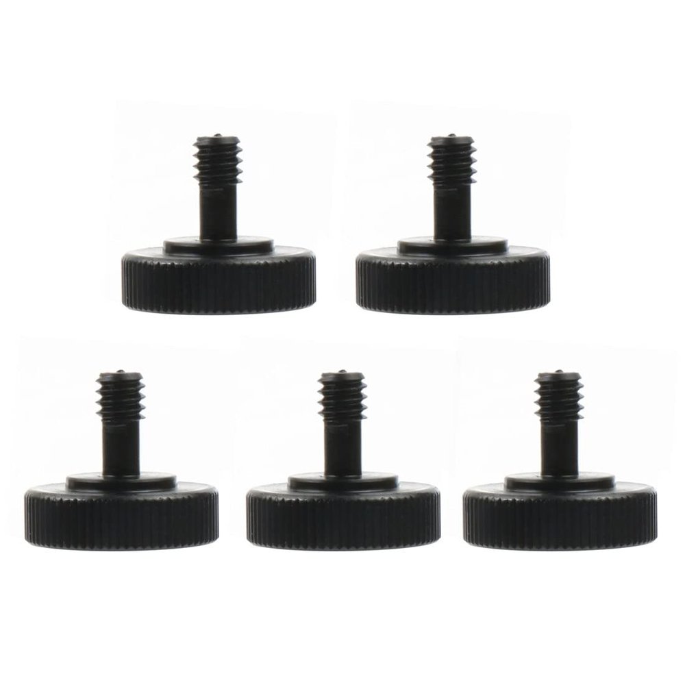 BGNing Thumb Screw Camera Mount Screw 1/4 Male to Female Threaded Camera Tripod Adapter Microphone Stand Adapter for Camera Mounting Plate Flash Bracket (5pcs Black)
