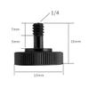 BGNing Thumb Screw Camera Mount Screw 1/4 Male to Female Threaded Camera Tripod Adapter Microphone Stand Adapter for Camera Mounting Plate Flash Bracket (5pcs Black) view 2