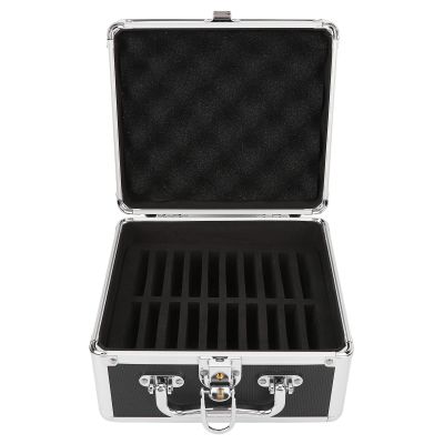 Hard Drive Case, 2.5in Hard Drive Storage Box, 20 Bays Double Protection Convenient Handle Hard Drive Case with Security Lock high Strength Sturdy Handle Aluminum Alloy Corner Design for Home Office