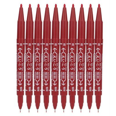 Joyzan Marking Pen, 10pcs Double End Marker Piercing Positioning Pen Tool Removable Marker Aesthetic Procedures Surgical Stencil Sites Bold Tip Scribe Art Men Women Teenage Adult Gifts Red