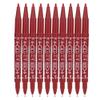 Joyzan Marking Pen, 10pcs Double End Marker Piercing Positioning Pen Tool Removable Marker Aesthetic Procedures Surgical Stencil Sites Bold Tip Scribe Art Men Women Teenage Adult Gifts Red view 1