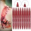 Joyzan Marking Pen, 10pcs Double End Marker Piercing Positioning Pen Tool Removable Marker Aesthetic Procedures Surgical Stencil Sites Bold Tip Scribe Art Men Women Teenage Adult Gifts Red view 3