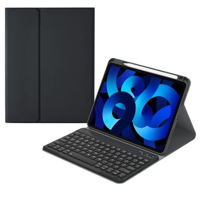 kaitesi Keyboard Case for iPad A16 (11th Gen, 11" 2025)/ iPad 10th Generation 2022 10.9 inch Case with Color Concave Keys Detachable Keyboard Cover (Black)