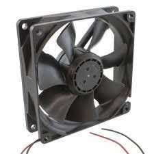 09225SA-12M-EA-D0, DC Fan, Tubeaxial, 92x25mm, 12VDC 0.14A, 45.2CFM 29dBA, Flange Mt, BB, 2 Lead Wires