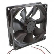 09225SA-12M-EA-D0, DC Fan, Tubeaxial, 92x25mm, 12VDC 0.14A, 45.2CFM 29dBA, Flange Mt, BB, 2 Lead Wires