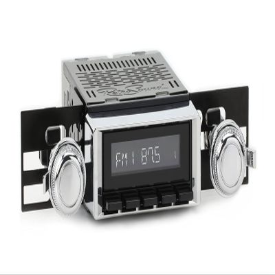 RetroSound RetroRadio AM FM Stereo 03P-73P Black Compatible with 1968-72 Pontiac GTO