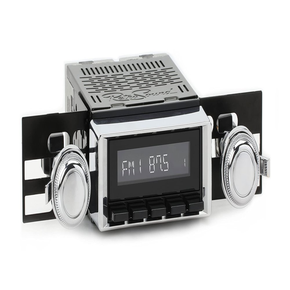 RetroSound RetroRadio AM FM Stereo 03P-73P Black Compatible with 1968-72 Pontiac GTO