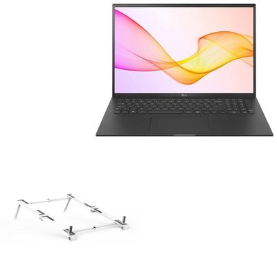 BoxWave Stand and Mount Compatible with LG Gram 17 (17Z90P) - Pocket Aluminum Stand 3-in-1, Portable Multi Angle Viewing Riser - Metallic Silver