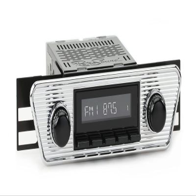 RetroSound RetroRadio AM FM Stereo 36-76 Black Compatible with 1956-74 Volkswagen Karmann GHIA