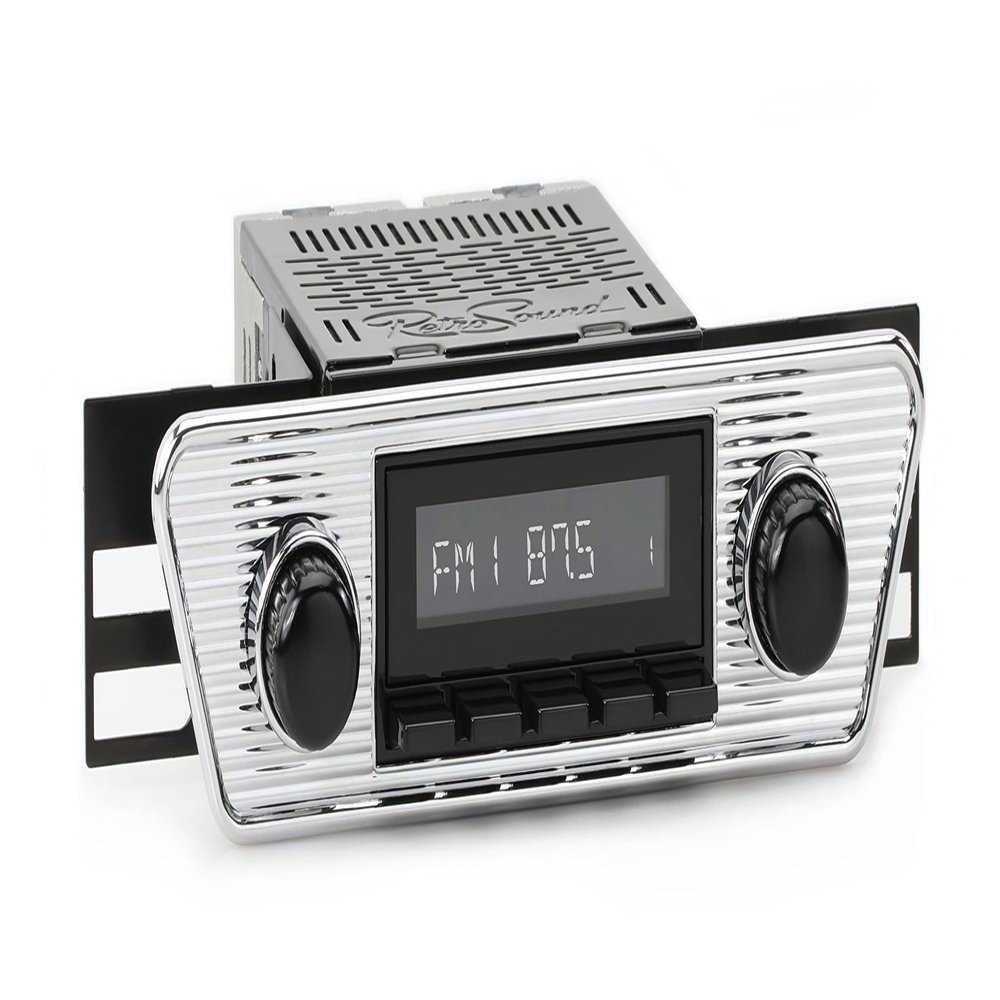 RetroSound RetroRadio AM FM Stereo 36-76 Black Compatible with 1956-74 Volkswagen Karmann GHIA