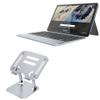 BoxWave Stand and Mount Compatible with Lenovo IdeaPad Chromebook Duet 3 (11 in - 82T6) - Executive VersaView Laptop Stand, Ergonomic Adjustable Viewing Angle Metallic Riser - Metallic Silver view 1