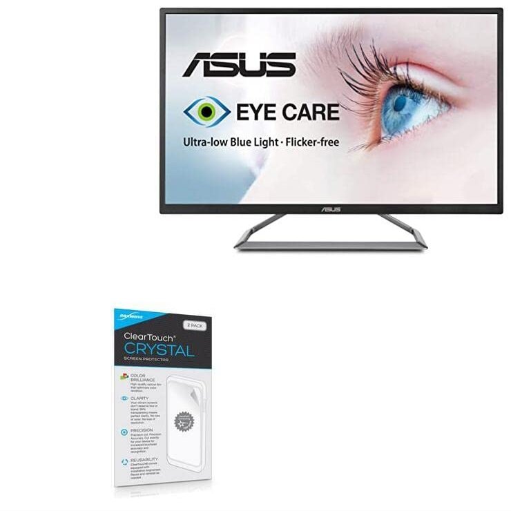 BoxWave Screen Protector Compatible with ASUS VA32UQ - ClearTouch Crystal (2-Pack), HD Film Skin - Shields from Scratches