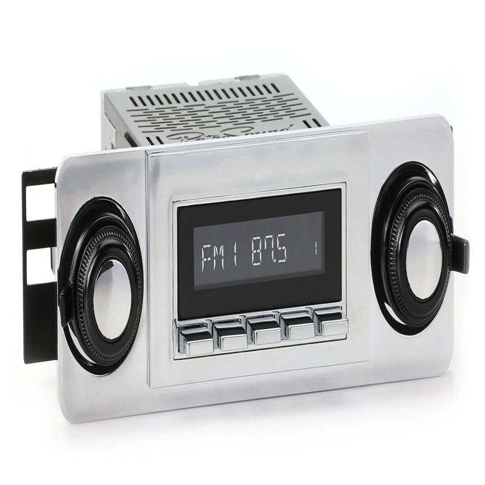 RetroSound RetroRadio AM FM Stereo 23P-93P Chrome Compatible with 1967-72 GMC C/K Series Truck