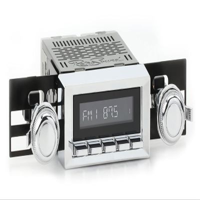 RetroSound RetroRadio AM FM Stereo 03P-73P Chrome Compatible with 1970-81 Pontiac Firebird