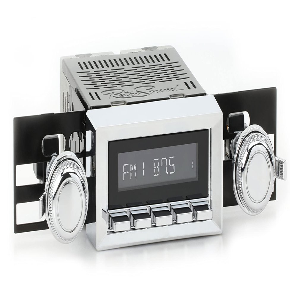 RetroSound RetroRadio AM FM Stereo 03P-73P Chrome Compatible with 1970-81 Pontiac Firebird