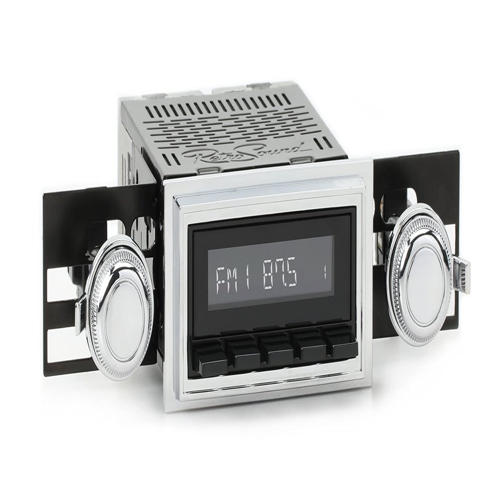 RetroSound RetroRadio AM FM Stereo 03P-73P Black Compatible with 1970-72 Oldsmobile Cutlass / 442