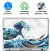 Meffort Inc Personalized Laptop Skin Sticker Cover Art Decal with Wrist Pad, Customize Your Text (14-14.5 Inch, Great Waves) view 2