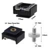 Micro Traders 2PCS Flash Hot Shoe Mount Adapter to 1/4 Thread Hole with 1/4"-20 Male to 1/4"-20 Male Tripod Screw Adapter Compatible with Canon 580EXII/580EX/430EXII/430EX view 4