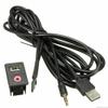 1x Portable Car Audio USB 3.5MM AUX Adapter Dash Flush Mount Panel With 1.5M Cable view 1