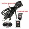 1x Portable Car Audio USB 3.5MM AUX Adapter Dash Flush Mount Panel With 1.5M Cable view 3