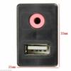 1x Portable Car Audio USB 3.5MM AUX Adapter Dash Flush Mount Panel With 1.5M Cable view 4
