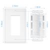 iwillink Brush Wall Plate (2 Pack), Cable Pass Through Insert for Wires, Single Gang Cable Access Strap, Wall Socket for HDTV, Home Theater Systems White view 3
